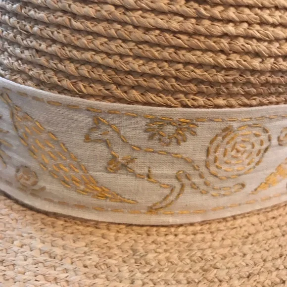 Helen Kaminski Raffia Sun Hat With Ribbon - Picture 3 of 7